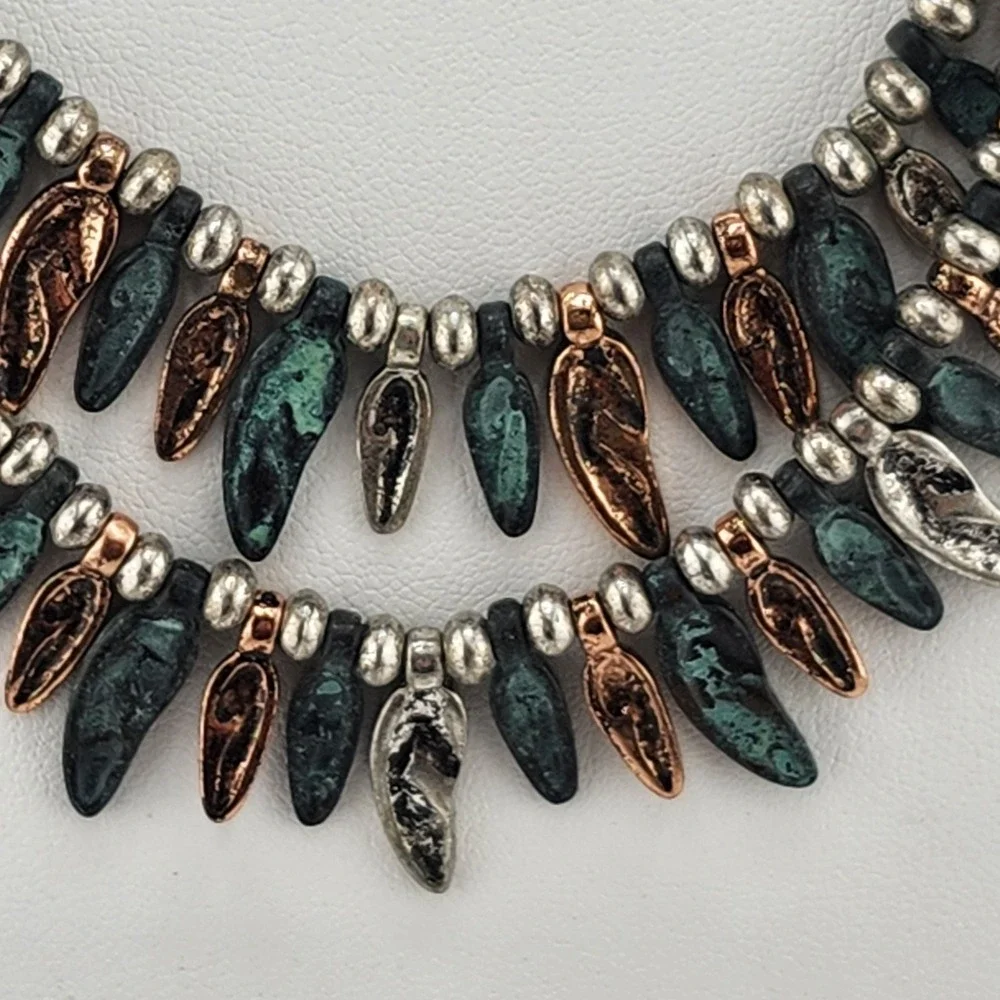 Rustic Boho‎ Layered Fringe Necklace